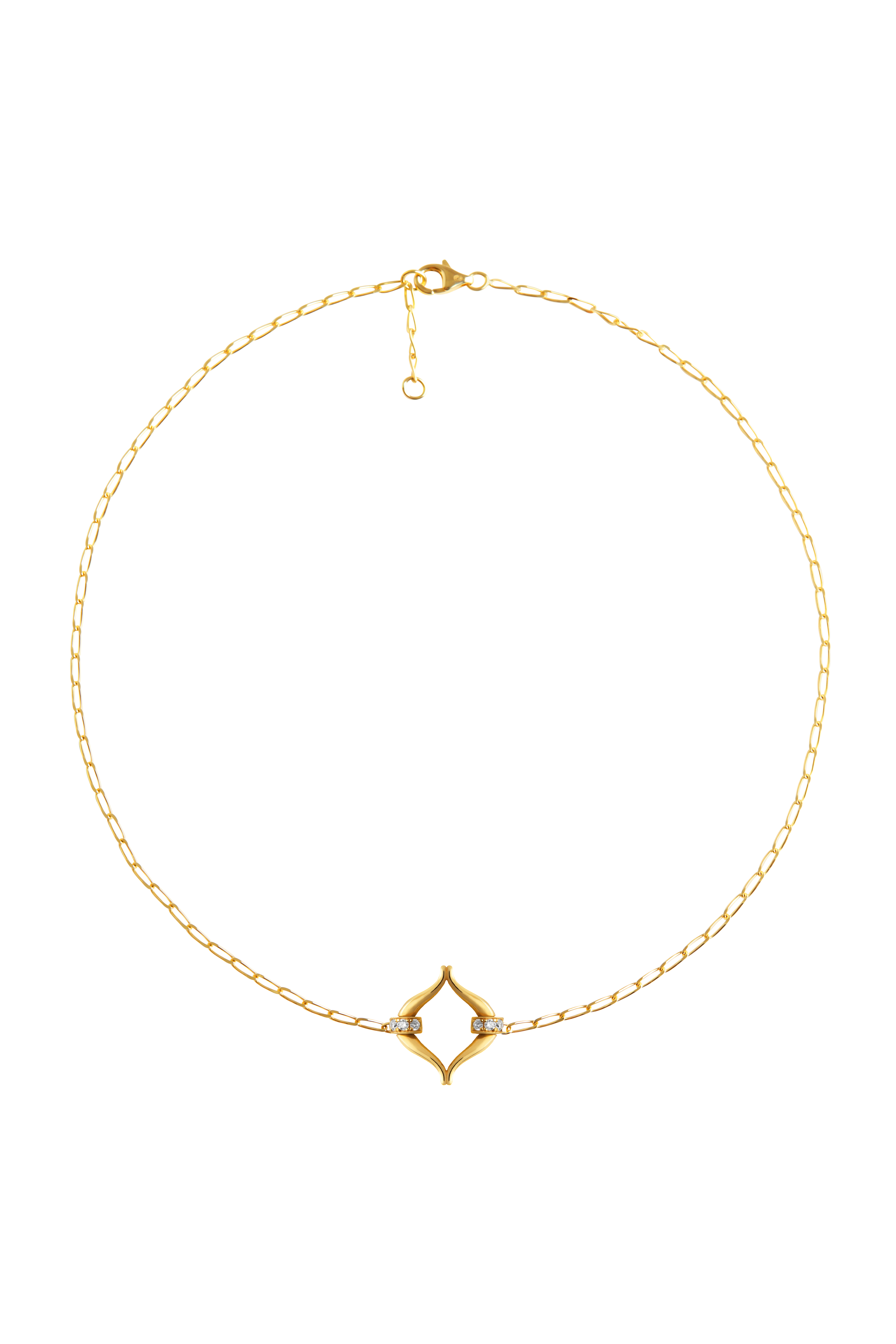 Eboris Link paved necklace