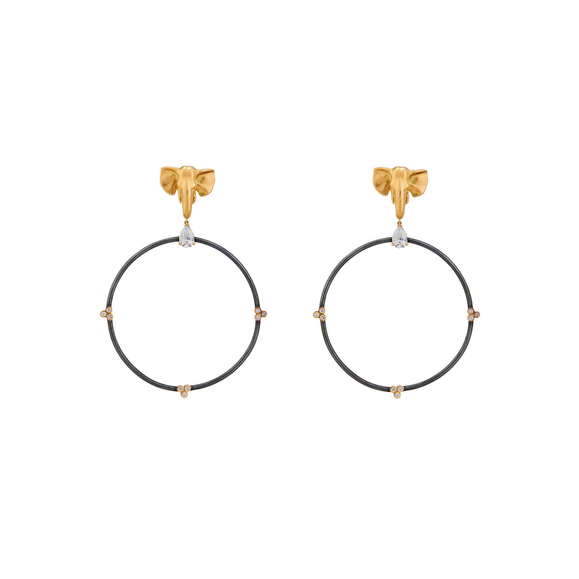 Elephant Loop Earrings