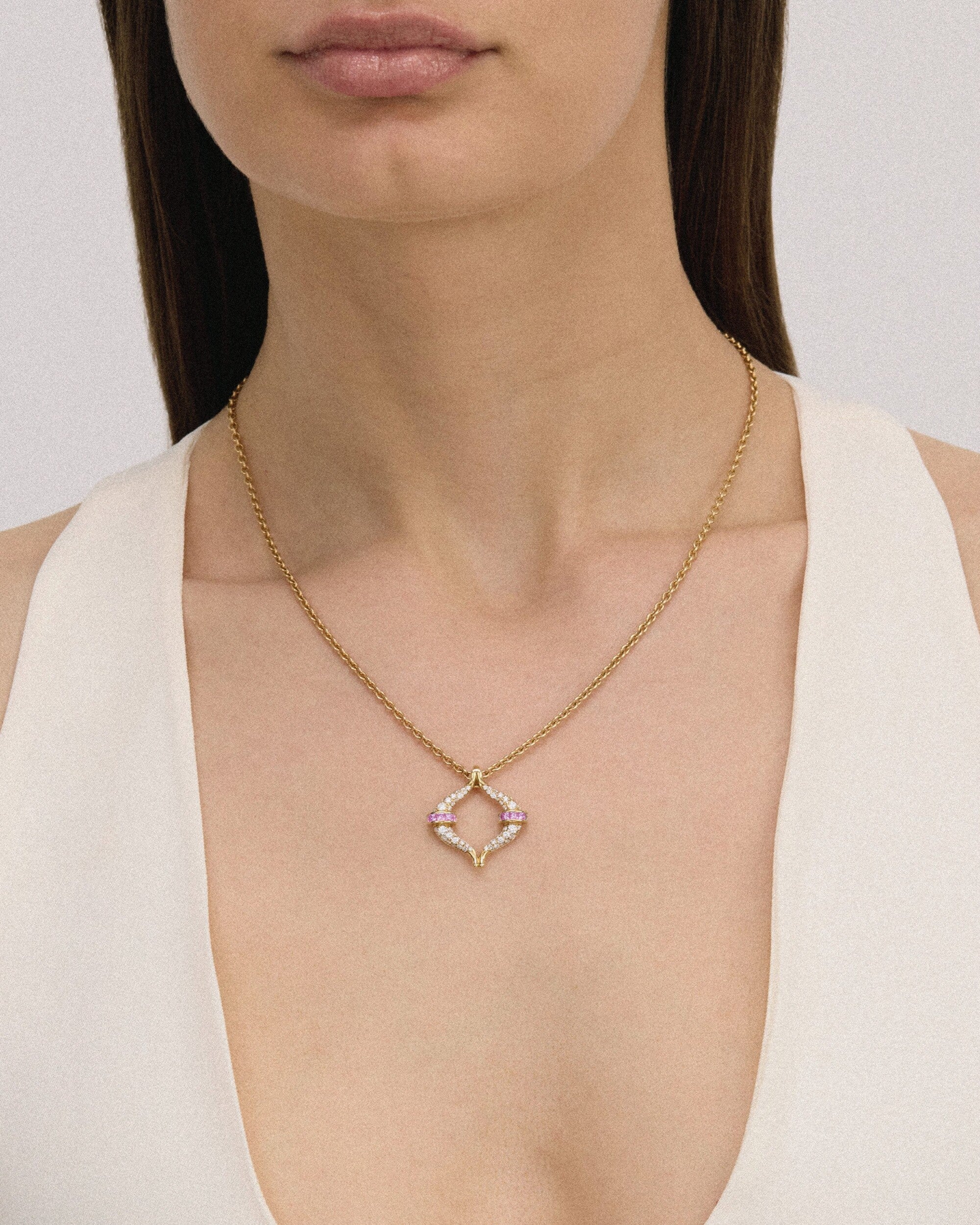 Collier Eboris Link Maxi Saphirs Roses