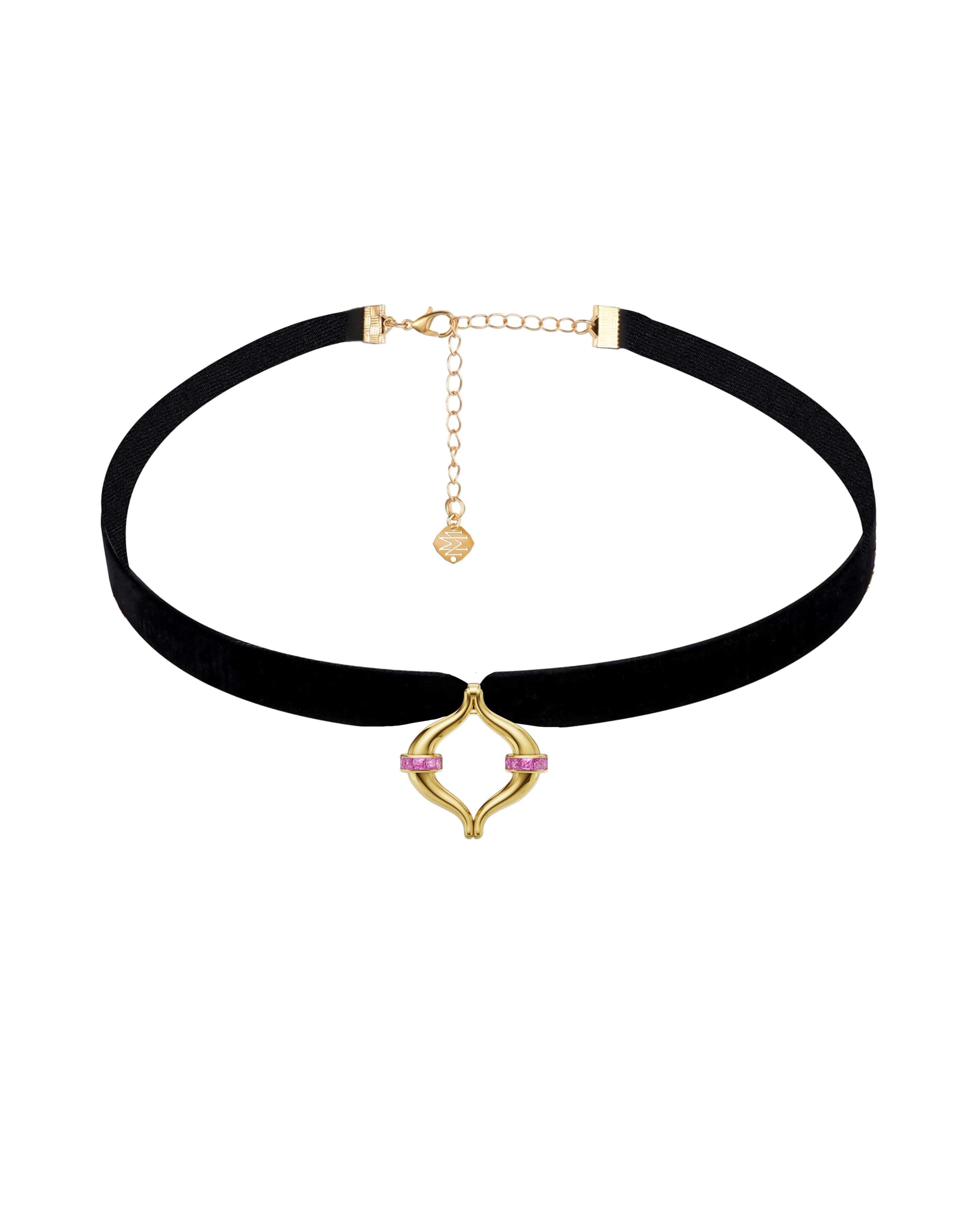 Collier Eboris Link Maxi Velvet Saphirs Roses