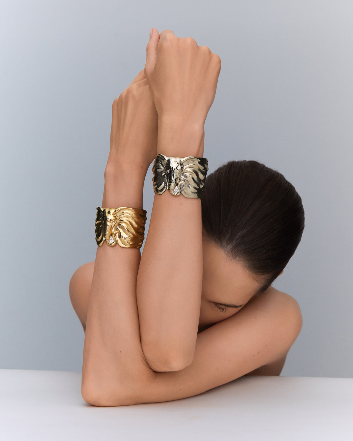 Elephant Cuff - white gold