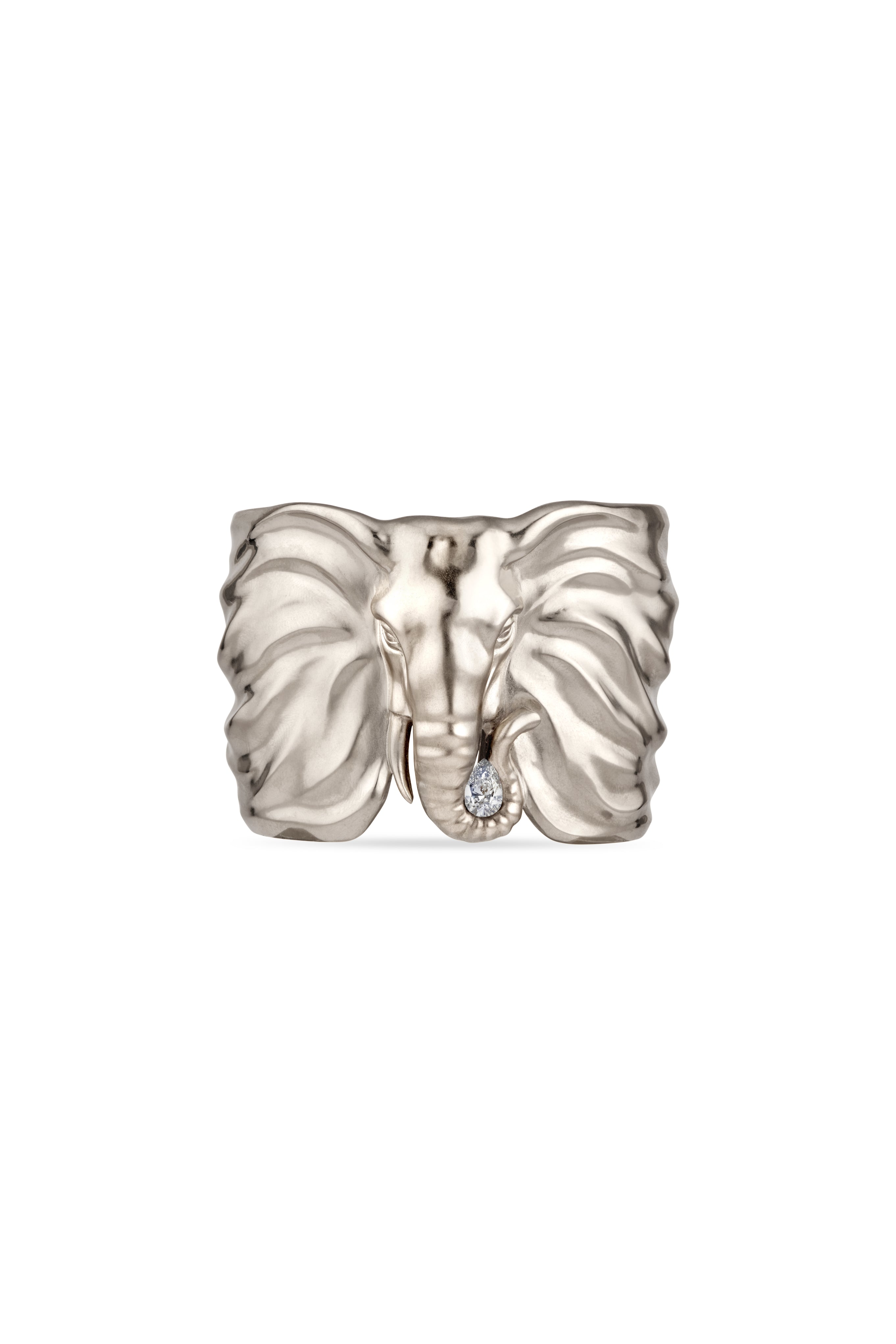 Elephant Cuff Bracelet - or gris