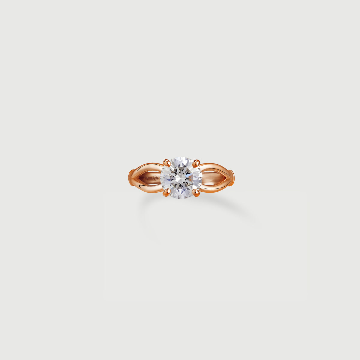 Solitaire Amoretto Brilliant - Red gold