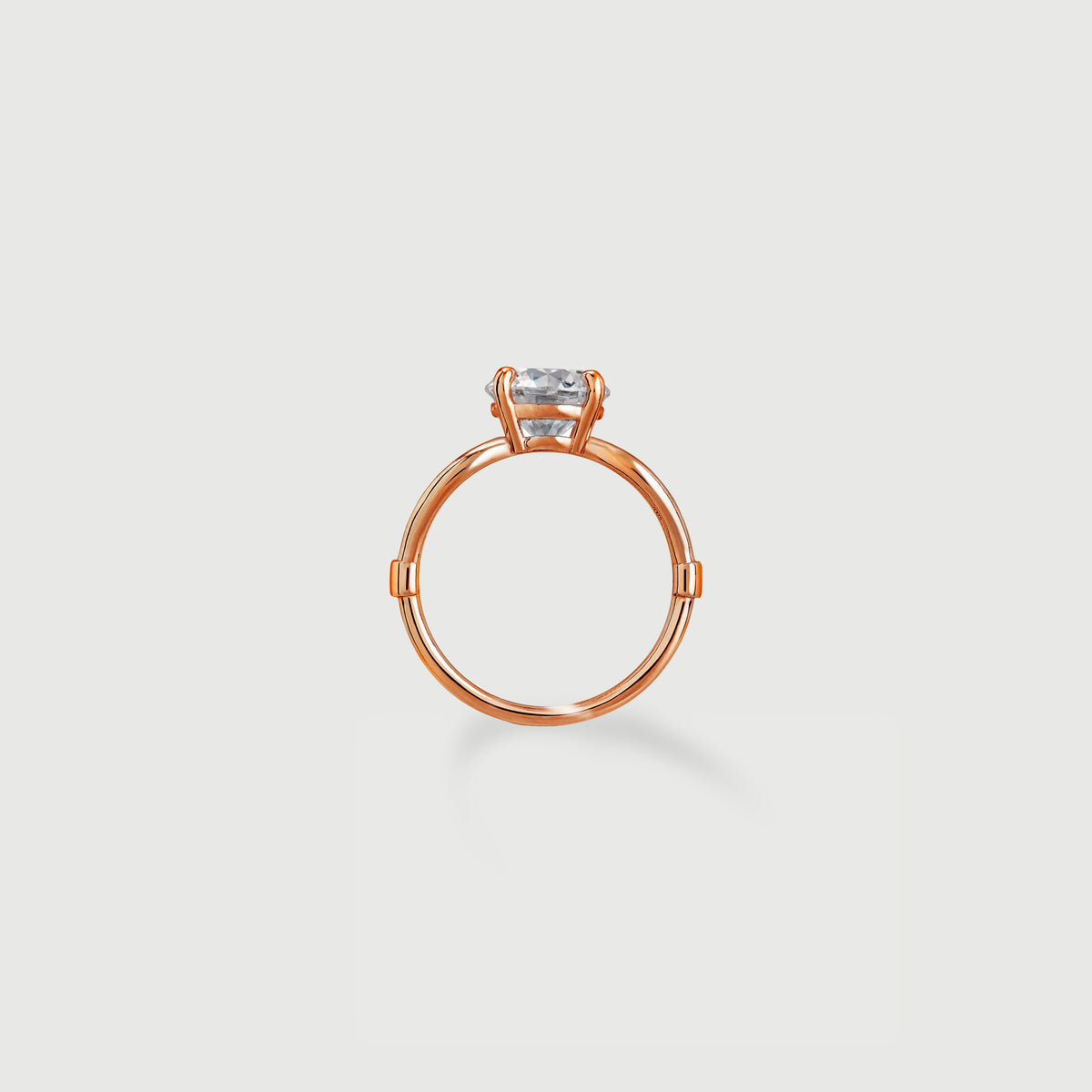 Solitaire Amoretto Brilliant - Red gold