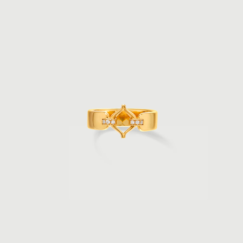 Bague Eboris Corset Pavée