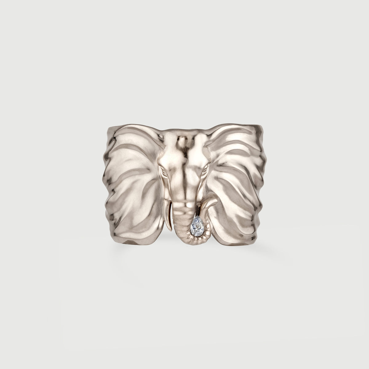 Elephant Cuff - white gold