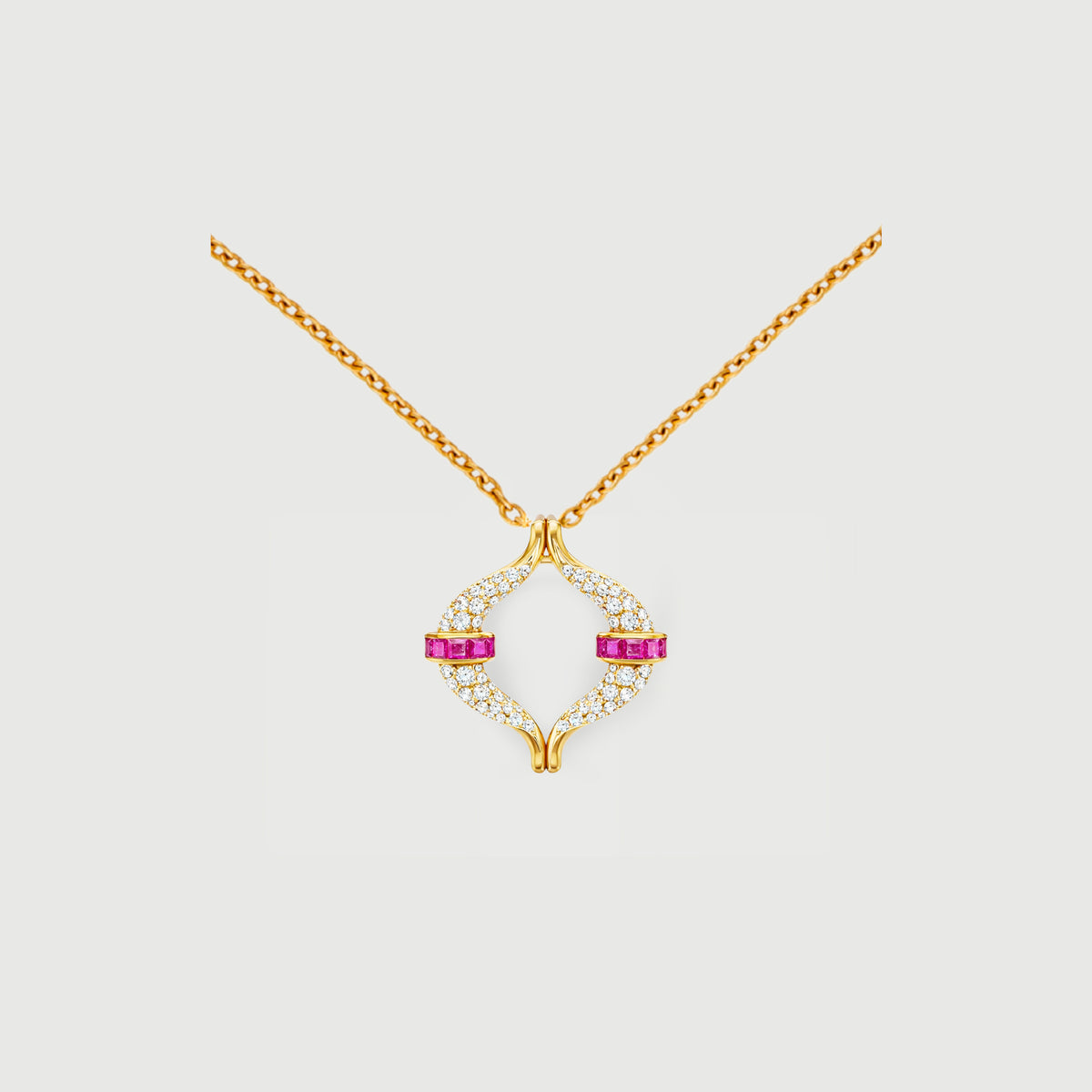 Eboris Link Maxi Pink Sapphires Necklace