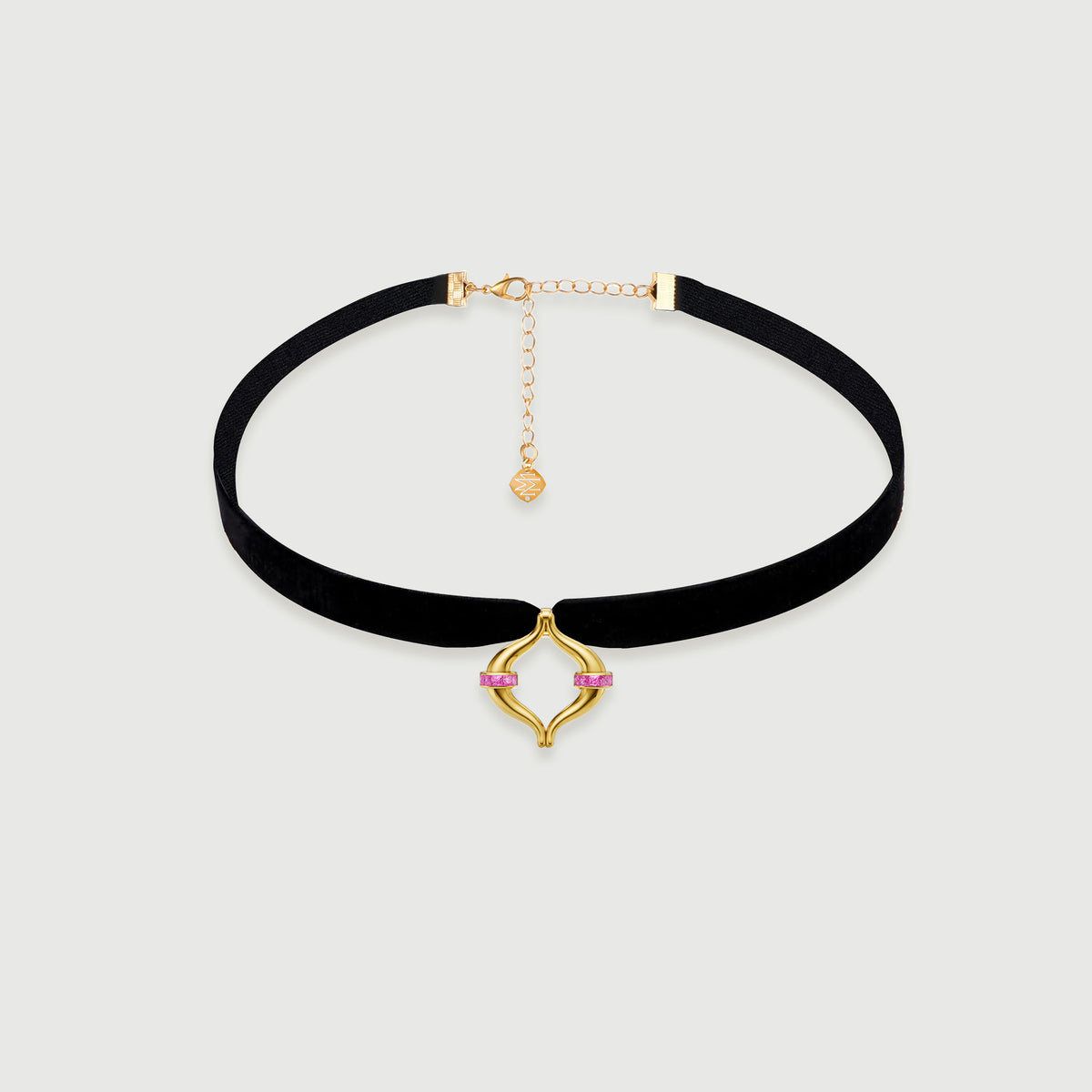 Eboris Link Maxi Velvet Pink Sapphires Necklace